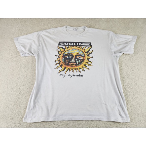 Tultex Other - Vintage Sublime 40oz To Freedom T Shirt Mens XL White Rock SKA Punk Reggae